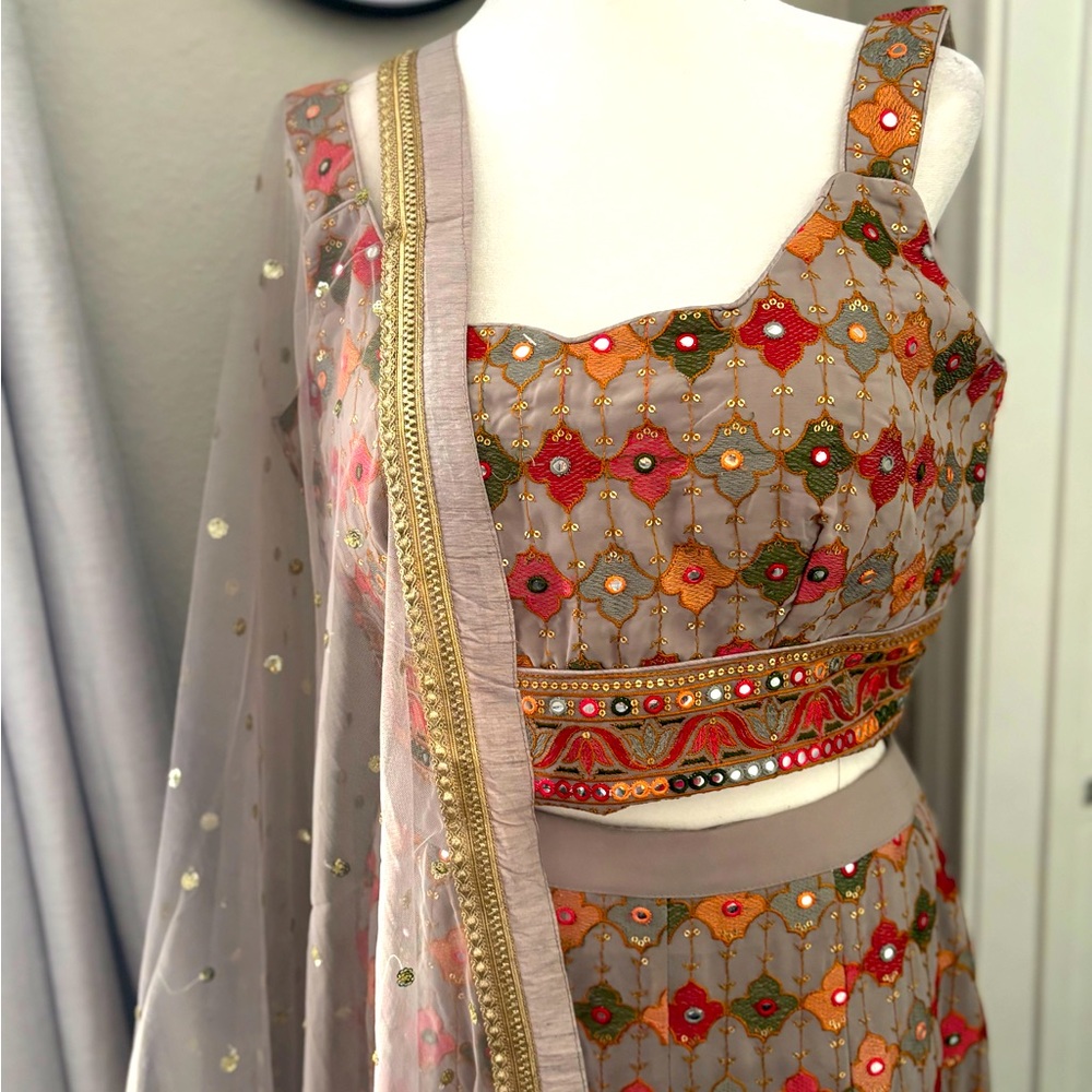 Embroidered Lehenga Choli with Dupatta